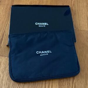 CHANEL Black Toiletry Bag